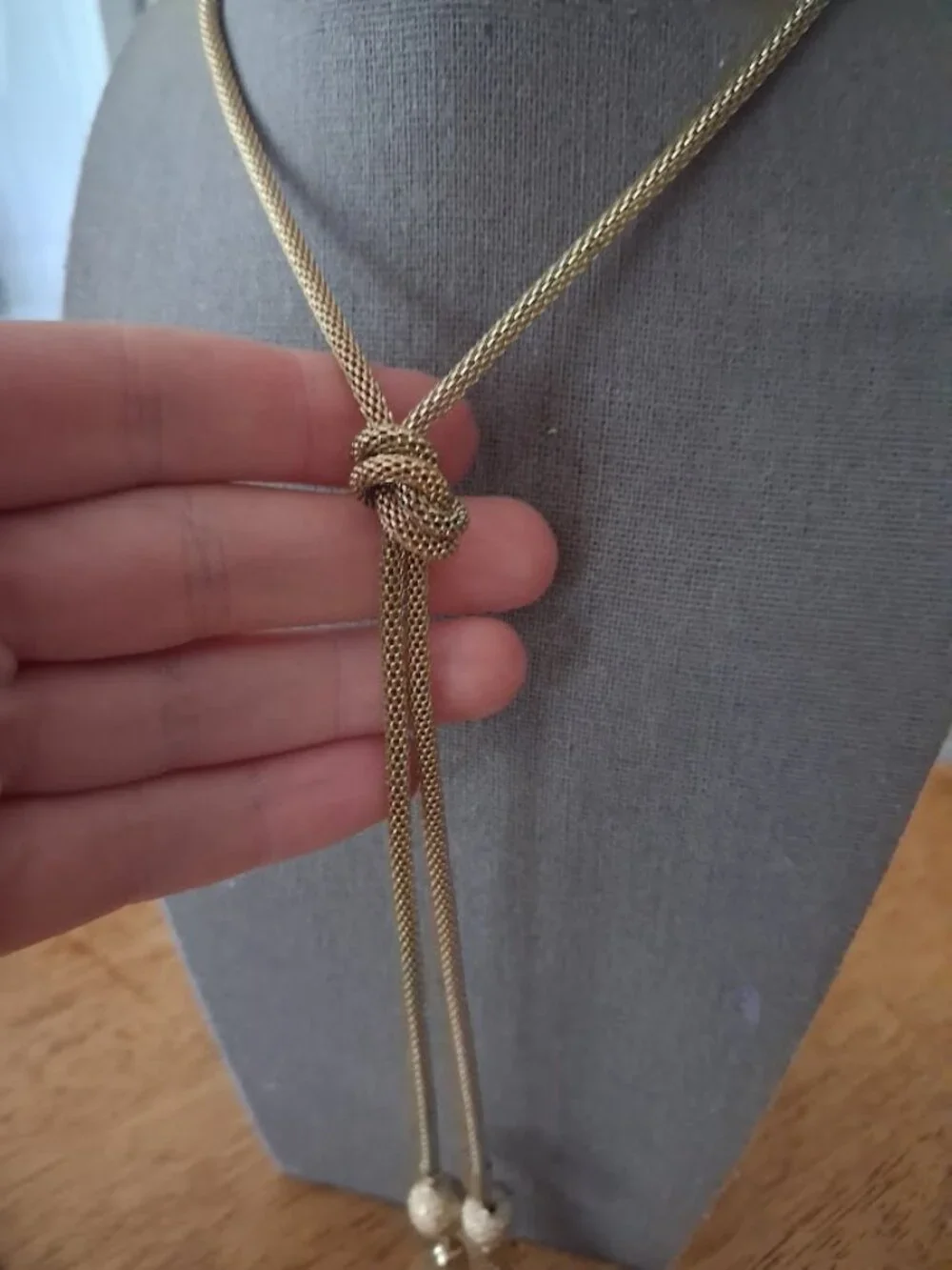 30 inch Knot Tassel Statement necklace